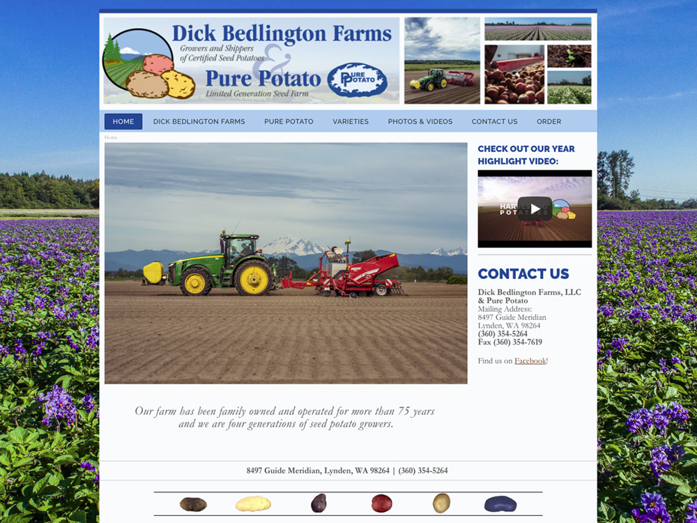 Bedlington Farms Website redesign